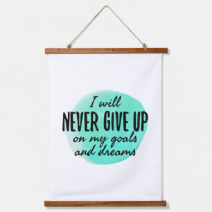 motivierend und ermutigende Zitate Wandteppich Mit Holzrahmen