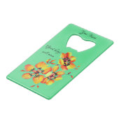 Motivierend und inspirierend handbemalt geldbeutel flaschenöffner (Rückseite Schrägansicht)