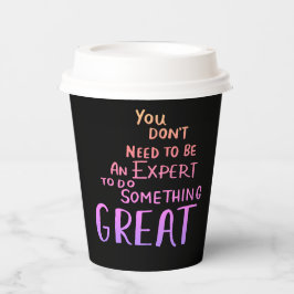 Motivierend und Inspirierend Zitat aus Neon Pappbecher