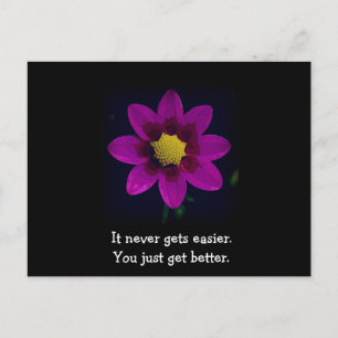 Motivierend und inspirierende florale Postkarte