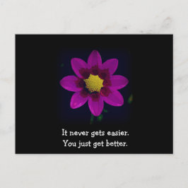 Motivierend und inspirierende florale Postkarte