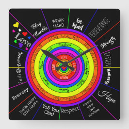 Motivierend und inspirierende Wall-Uhr Quadratische Wanduhr