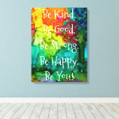 Motivierend und inspirierende Wörter Leinwand 18X2 (Insitu (Holzboden))