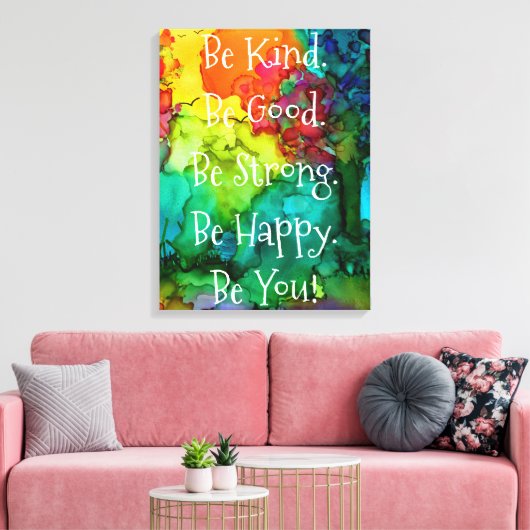 Motivierend und inspirierende Wörter Leinwand 18X2 (Insitu (Wohnzimmer))