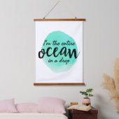 motivierend und inspirierende Zitate am Morgen Wandteppich Mit Holzrahmen (Schlafzimmer)