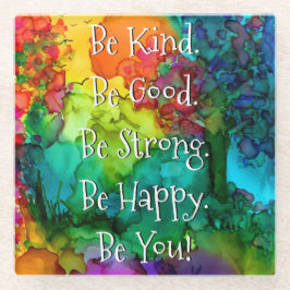 Motivierend und inspirierender Wordglass-Untersetz Glasuntersetzer