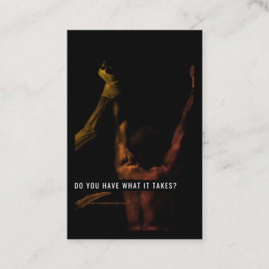 Motivierend und inspirierendes Ausweisangebot Visitenkarte (Vorderseite)