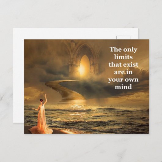 Motivierend und inspirierendes Zitat Postkarte (Vorne/Hinten)