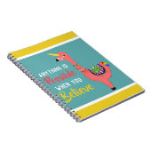 Motivierend Unicorn Flamingo Lama Glaube Zitat Notizblock (Rechte Seite)