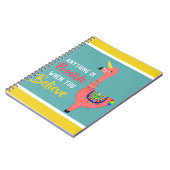 Motivierend Unicorn Flamingo Lama Glaube Zitat Notizblock (Linke Seite)