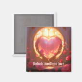 Motivierend Unlock Limitless Liebe Positive Magnet (Vorderseite/Rückseite)
