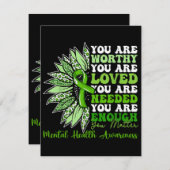 Motivierend Unterstützung Gewähr für psychische Ge Begleitkarte (Vorne/Hinten)