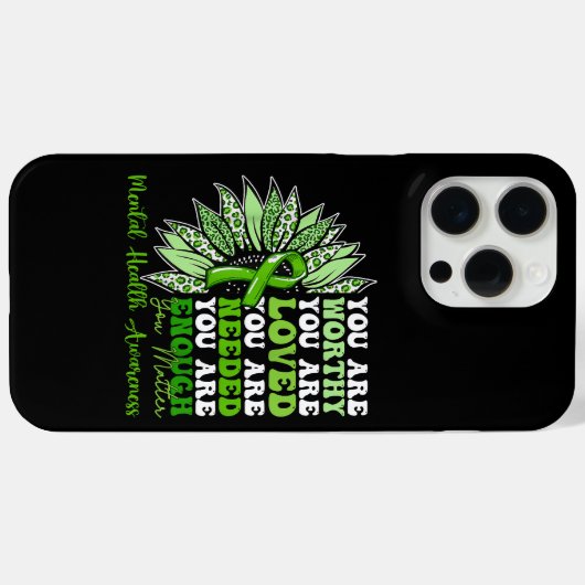 Motivierend Unterstützung Gewähr für psychische Ge Case-Mate iPhone Hülle (Rückseite (Horizontal))