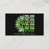 Motivierend Unterstützung Gewähr für psychische Ge Visitenkarte (Rückseite)