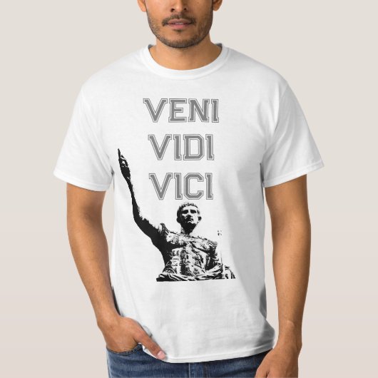 Motivierend Veni Vidi Vici Caesar Quote Mens T-Shirt (Vorderseite)
