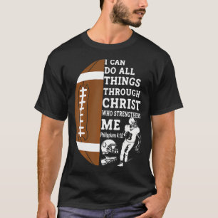 Motivierend Verse Christliche Geschenke Fußball T-Shirt
