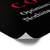 Motivierend Vertrauensvotum für Schwarz und Weiß Poster (Ecke)