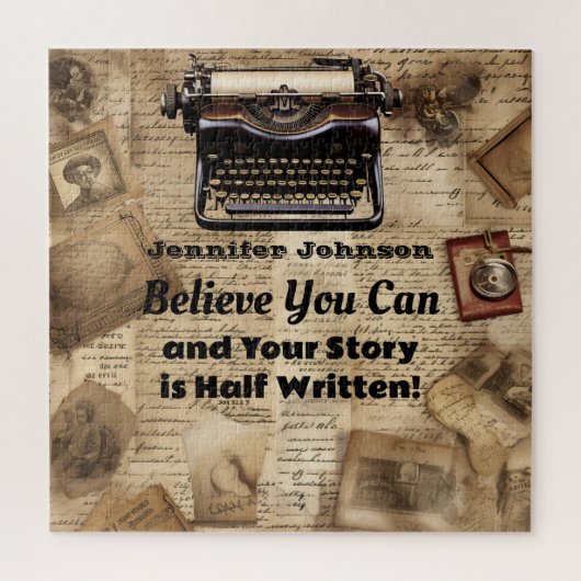 Motivierend Vintages Schreibmaschinenpuzzle Puzzle (Vertikal)