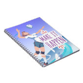 Motivierend Volleyball-Notebookabdeckung Notizblock (Rechte Seite)