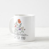 Motivierend | Wachsen Sie Ihren Geist | Geschenk Kaffeetasse (Vorderseite Links)