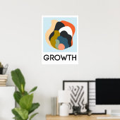 Motivierend Wachstum Abstrakt Poster (Heimbüro)