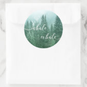 Motivierend Wald als Exhale-Zitat Runder Aufkleber (Tasche)