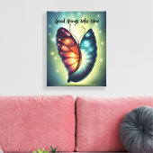 Motivierend Wall Art - Gutes braucht Zeit Leinwanddruck (Insitu (Wohnzimmer))