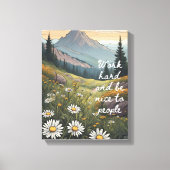 Motivierend Wall Art - hart arbeiten und schön sei Leinwanddruck (Vorderseite)
