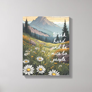 Motivierend Wall Art - hart arbeiten und schön sei Leinwanddruck