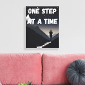 Motivierend Wall Art - Schritt für Schritt Leinwanddruck (Insitu (Wohnzimmer))