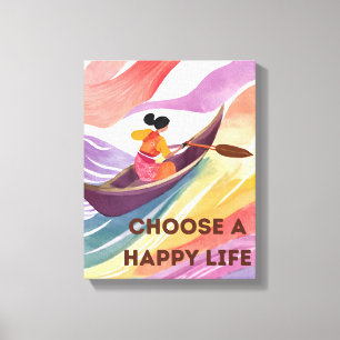 Motivierend Wall Art - Wählen Sie ein glückliches  Leinwanddruck