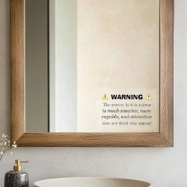 Motivierend Warnspiegel - Positive Bestätigung Fensteraufkleber