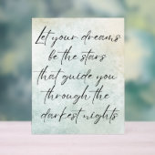 Motivierend Wasserfarbe Inspiration Zitat Acrylschild (Neutral)