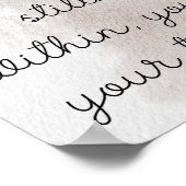 Motivierend Wasserfarbe Inspiration Zitat Poster (Ecke)