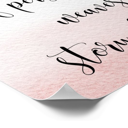 Motivierend Wasserfarbe Inspiration Zitat Poster (Ecke)