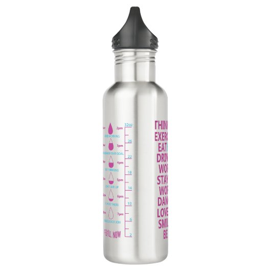 Motivierend Wassertracker Edelstahlflasche (Links)