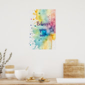 Motivierend Watercolor Wall Art Poster 10 (Küche)