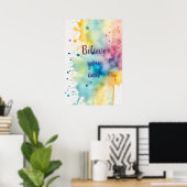 Motivierend Watercolor Wall Art Poster 10 (Heimbüro)