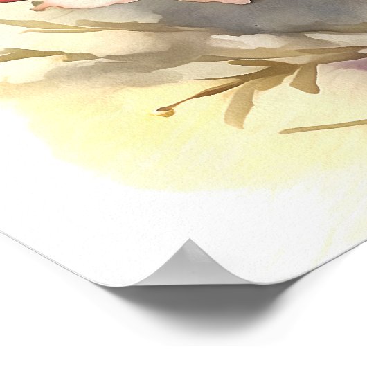 Motivierend Watercolor Wall Art Poster 100 (Ecke)