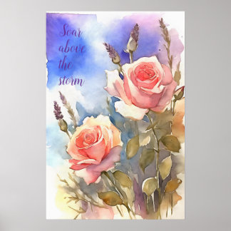 Motivierend Watercolor Wall Art Poster 100