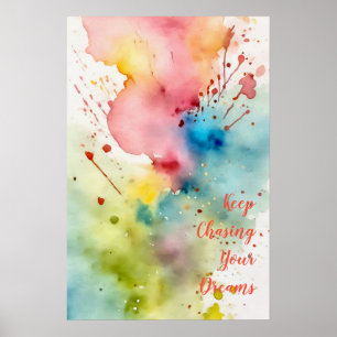 Motivierend Watercolor Wall Art Poster 11