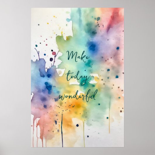 Motivierend Watercolor Wall Art Poster 12 (Vorne)