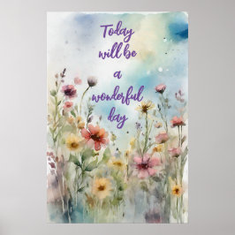 Motivierend Watercolor Wall Art Poster 19