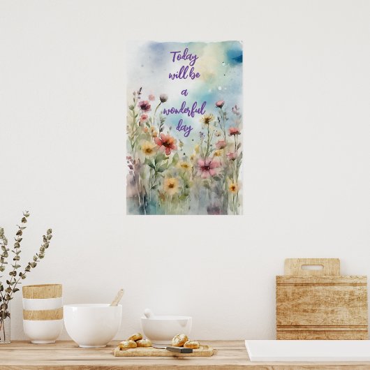 Motivierend Watercolor Wall Art Poster 19 (Küche)