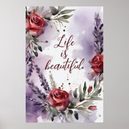 Motivierend Watercolor Wall Art Poster 22