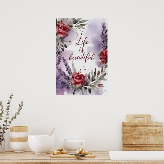 Motivierend Watercolor Wall Art Poster 22 (Küche)