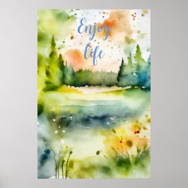 Motivierend Watercolor Wall Art Poster 26