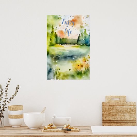 Motivierend Watercolor Wall Art Poster 26 (Küche)