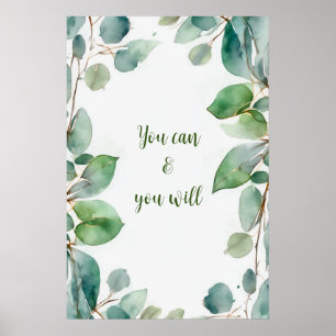 Motivierend Watercolor Wall Art Poster 32