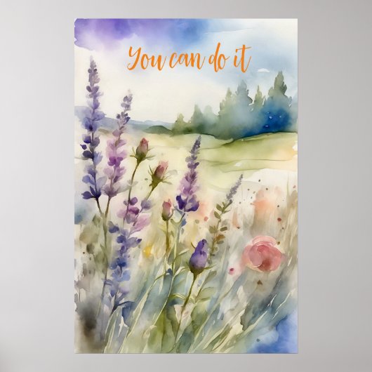 Motivierend Watercolor Wall Art Poster 40 (Vorne)